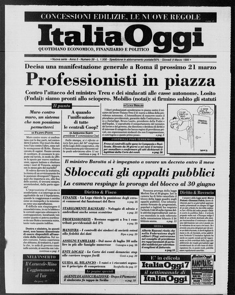 Italia oggi : quotidiano di economia finanza e politica